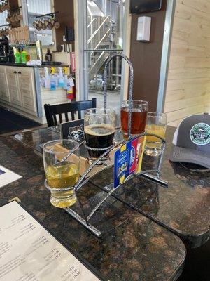 From left to right: Borough's Best, King's Whey (Nitro), Three Sisters, and Raccoon IPA. Sorry for drinking some of all of them lol