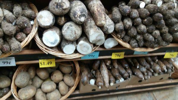 Nice selection of root vegetables.