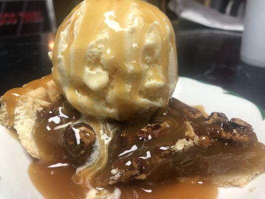 Pecan Pie with Ice Cream