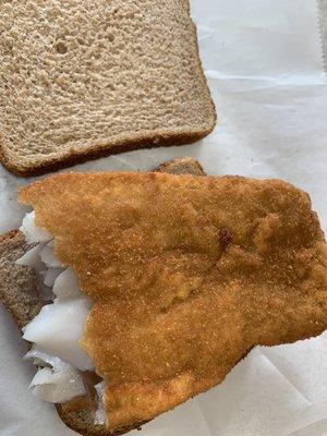 Basa fish sandwich