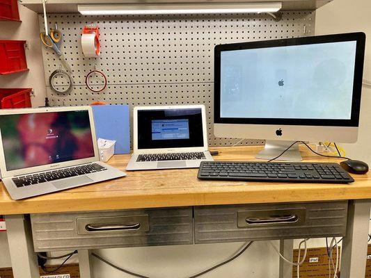 Working on 3 Macs at once