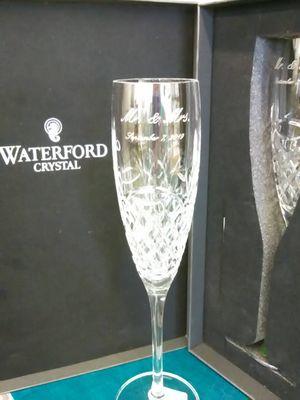 Champagne flutes engraved