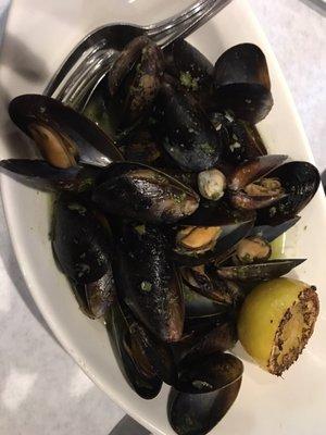 White wine mussels