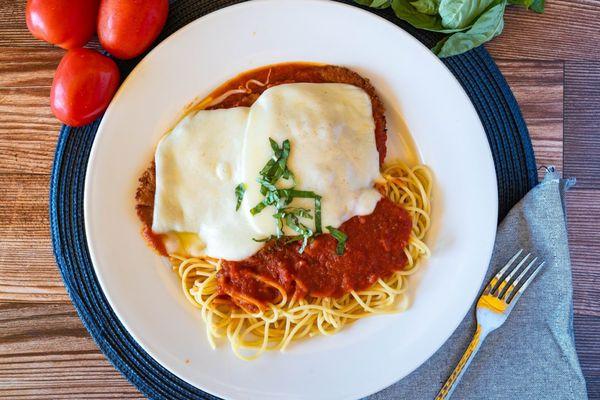 Chicken Parmigiana Spaghetti