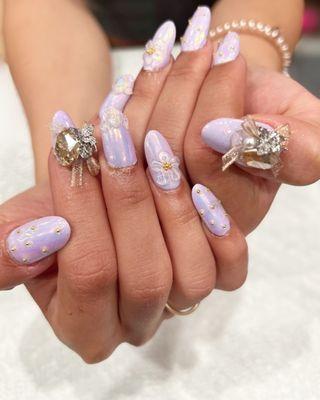 Gelx nails with design