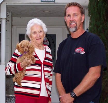 Mark, with long time customer Anne W.