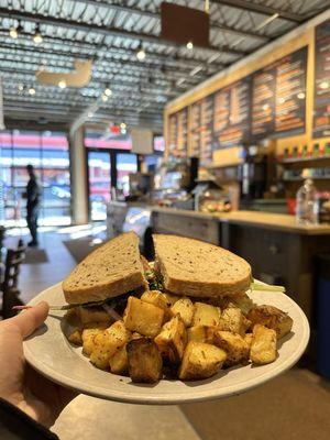 Smoked salmon sandwich