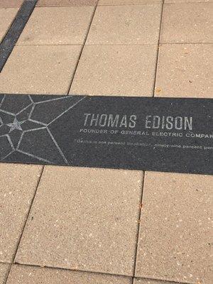 Entrepreneur Walk of Fame. On the sidewalk outside the station.