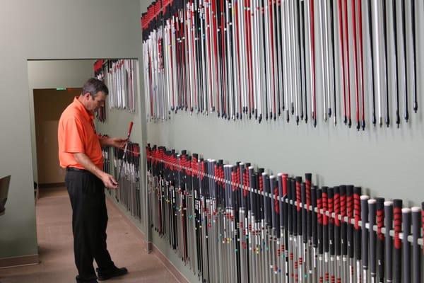 KZG Performance Center - showcasing a massive display of shafts