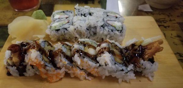 C-roll and Shrimp Tempura roll