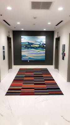 Corporate lobby art install