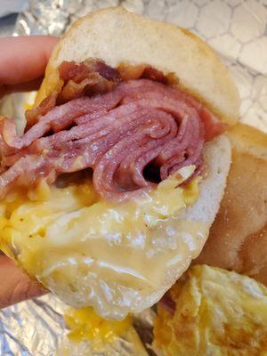 Breakfast sub. Loaded with porkroll!