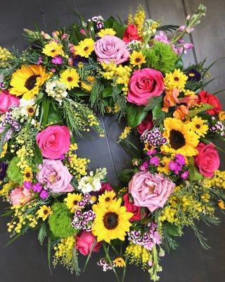 Stunning sympathy and memorial wreaths and bouquets