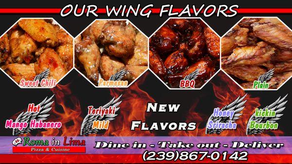 Our famous wings with eight different flavors!!