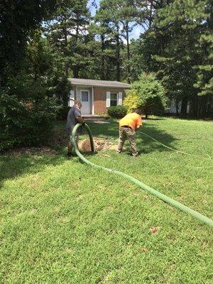 Septic System Service and Hydro-Jetting of drain field.