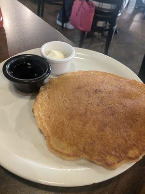 Pancake that came with my breakfast meat skillet