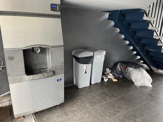 Ice machine was broken and disgusting, trash just laying around the property.