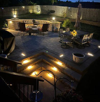 Beautiful Outdoor living space constructed by Living Hardscapes in Clarksville Tn.