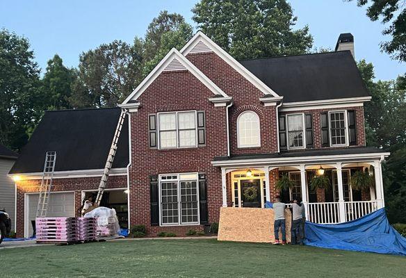 Our wonderful customer in Bridgemill went with the Owens Corning Duration shingles for their beautiful home. Call today! 770-863-8042