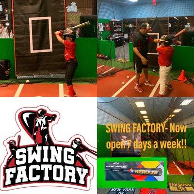 Swing Factory is a full service hitting workout and pitching center!