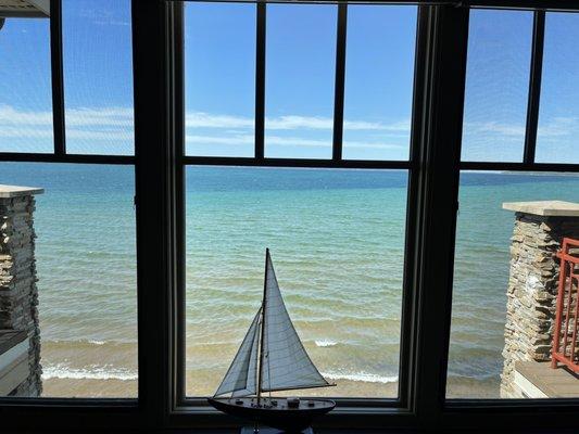 View of Lake Michigan from our room