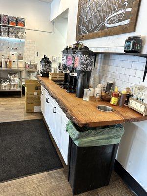 Coffee bar area