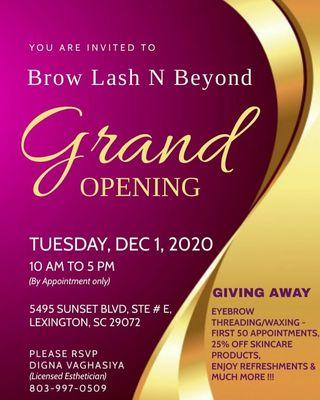 It gives me great pleasure to inform you that we are going to celebrate the grand opening of our spa. Please be part of our celebration!!