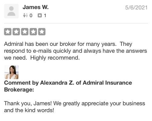 Thank you James for an awesome review! We appreciate doing business with you!