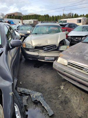 My car destroyed by thier forklift.