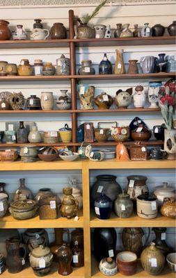 So many unique beautiful pottery.