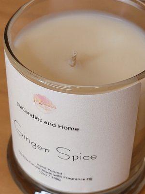 JMCandles and Home Ginger Spice candle