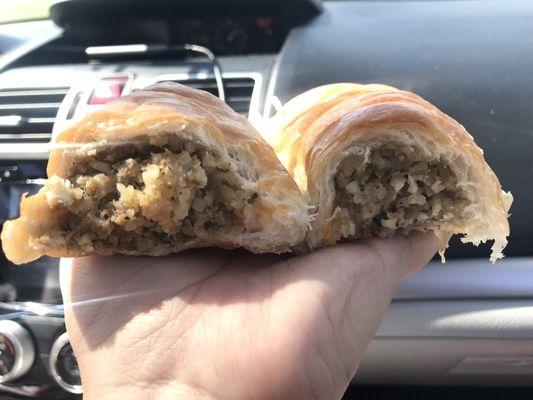 Jalapeño Boudin Kolache and regular Boudin Kolache