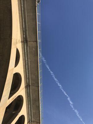 Looking up under the Key Bridge