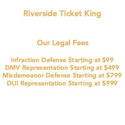 Riverside Ticket King Legal Fees