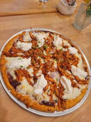 Their DELICIOUS BBQ Chicken pie with ricotta