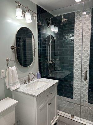 Beautiful bathroom remodel in North Hills!