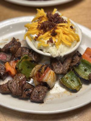 Steak Kabobs w/ Loaded Mashed Potatoes