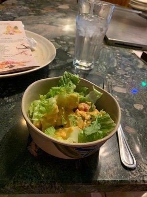 Salad at hibachi