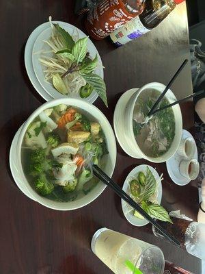 Rare Beef Pho V2. Vegetarian Pho