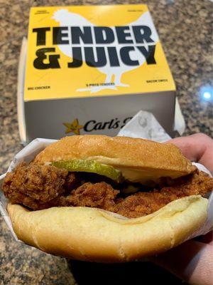 Tried the new hand breaded chicken sandwich. Pricy but good