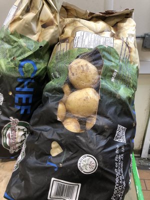 Huge bags of potatoes