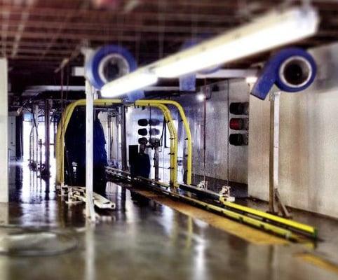 Interior of the Carwash, this is the track that pushes the cars through while they are washed.