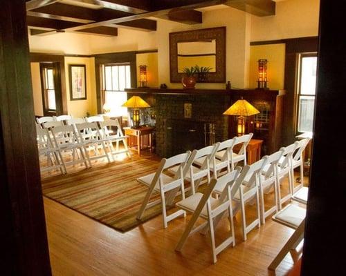 The front room of the main house set up for our wedding!