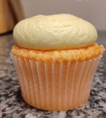 Pink lemonade cupcake that my daughter said was "bussin."