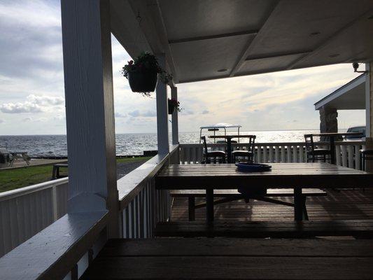 Outside patio seating