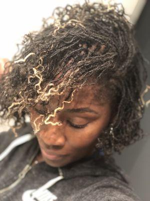 My Sisterlocks at 15 months. Freshly retightened by Tonya.