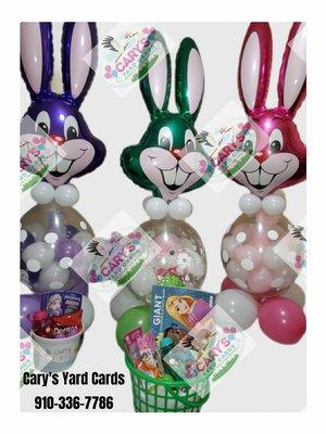 Easter Stuffed Balloons By Cary's Yard Cards! Fayetteville, NC and surrounding areas 910-336-7786!