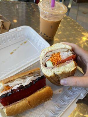 S1. Saigon Special Sandwich and thai bubble tea