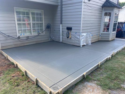 Concrete patio extension