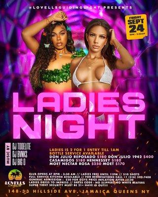 LADIES NIGHT ALL LADIES 2for1 Entry till 1AM